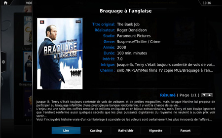 Vous disposez de toute la description complète de vos films