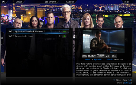 Accès à la description complète de vos séries TV
